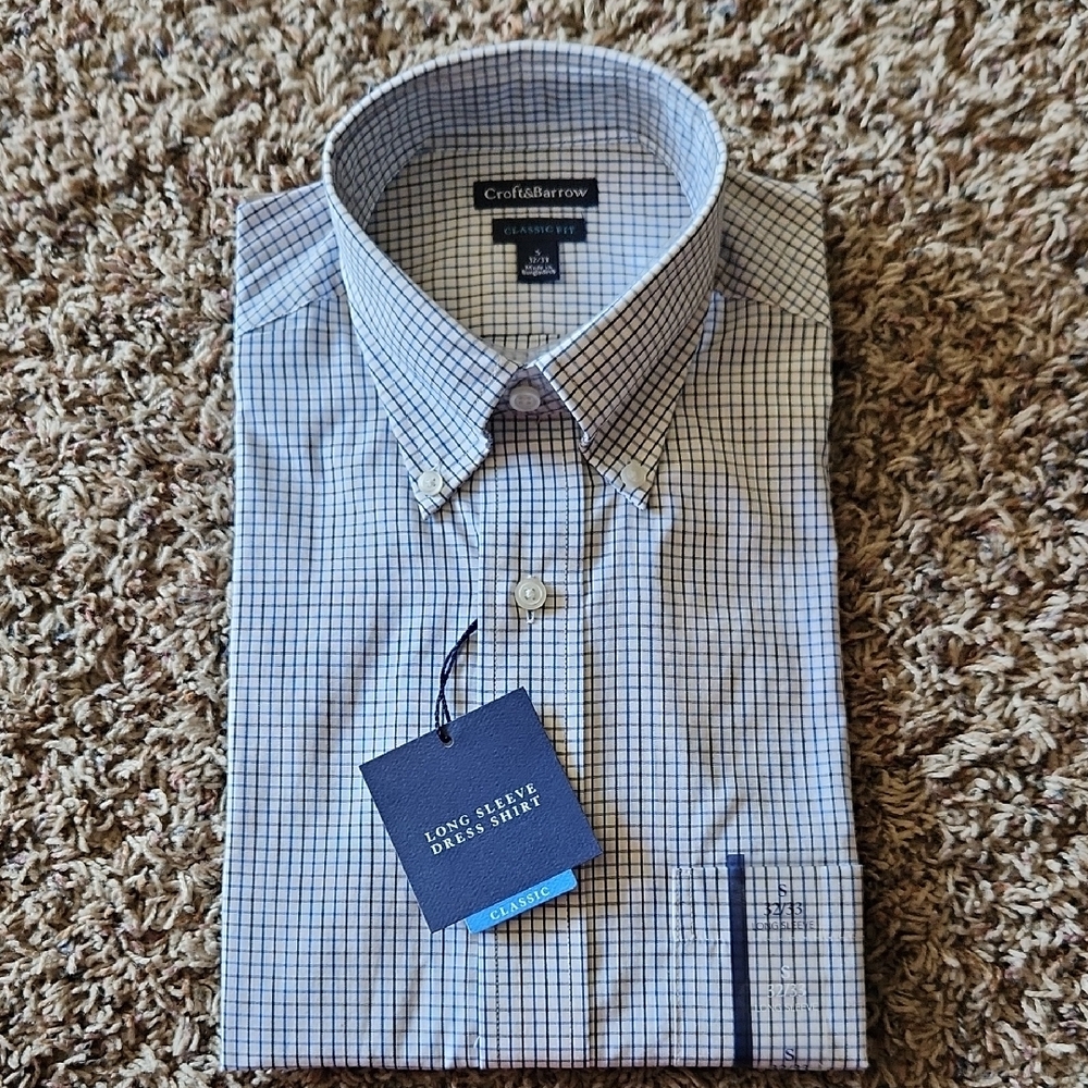Croft & Barrow Blue Checkered Men's Shirt